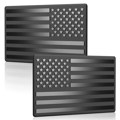 Snuffcup® 3D American Flag Emblem Decal - Aluminum Alloy Material (Not Plastic)