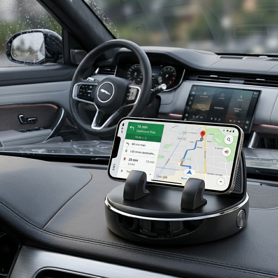 Verotixacosh 360° Rotational Dashboard Phone Holder - Universal Car Mount with Adjustable Viewing Angles for Secure Navigation