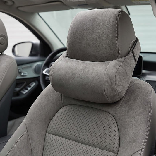Verotixacosh Luxury Alcantara Suede Car Neck Pillow - Ergonomic Headrest Support for Premium Driving Comfort
