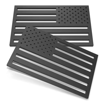 Snuffcup® 3D American Flag Emblem Decal - Aluminum Alloy Material (Not Plastic)