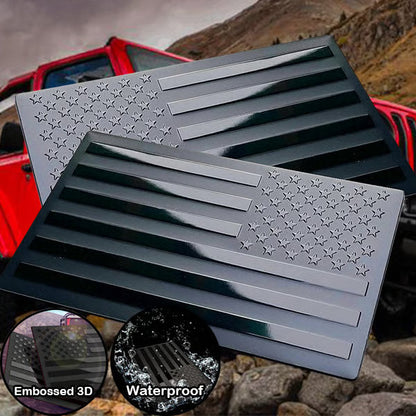 Snuffcup® 3D American Flag Emblem Decal - Aluminum Alloy Material (Not Plastic)