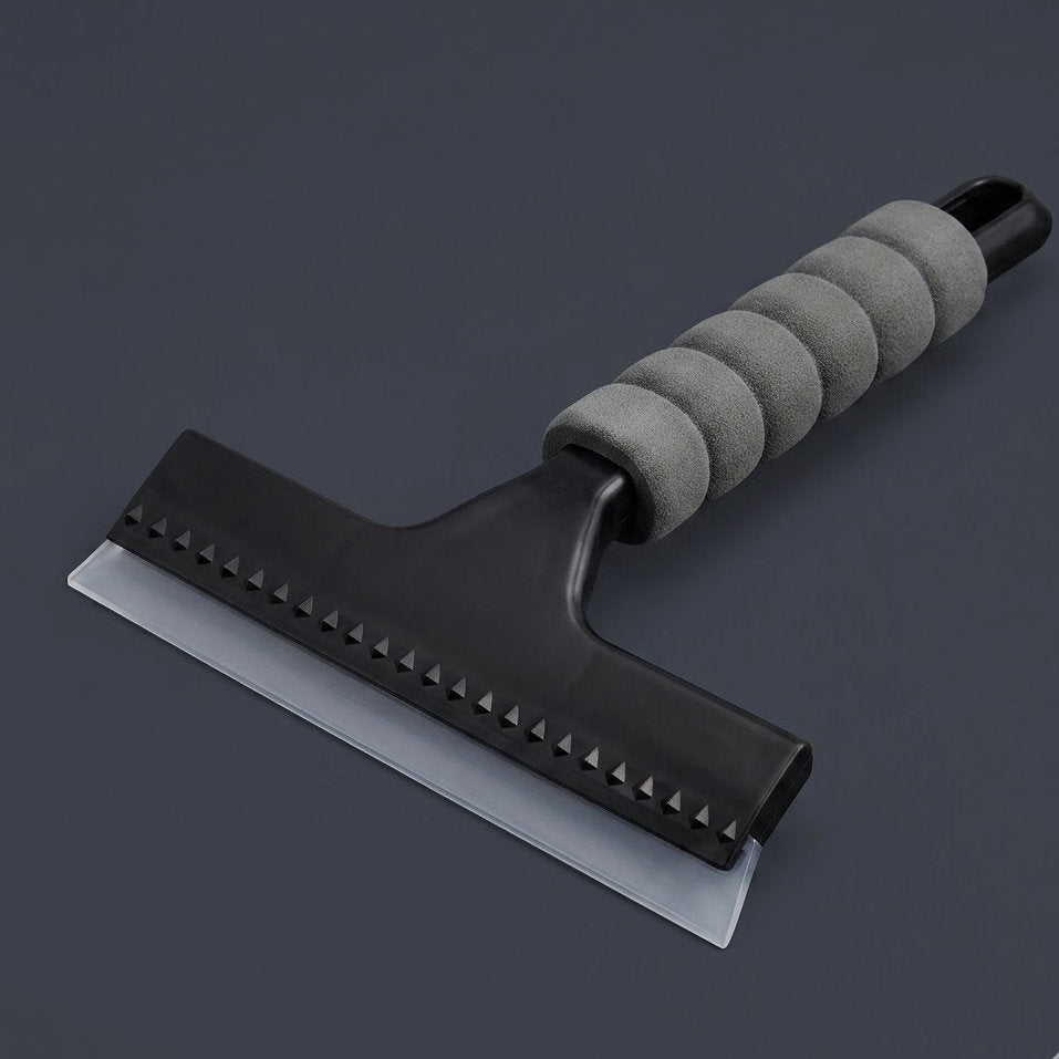 Verotixacosh Heavy Duty Truck & Car Squeegee - 2-in-1 Snow Ice Scraper & Water Blade, Anti-Freeze Cushioned Grip, Durable Windshield Cleaning Tool