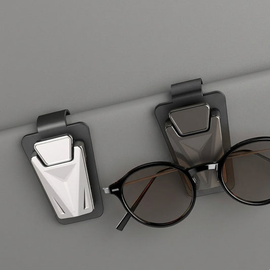VEROTIXACOSH Universal Car Visor Glasses Mount - One-Touch Magnetic Clip, One-Handed Operation Sunglasses Holder for Car, Zinc Alloy Anti-Scratch Organizer